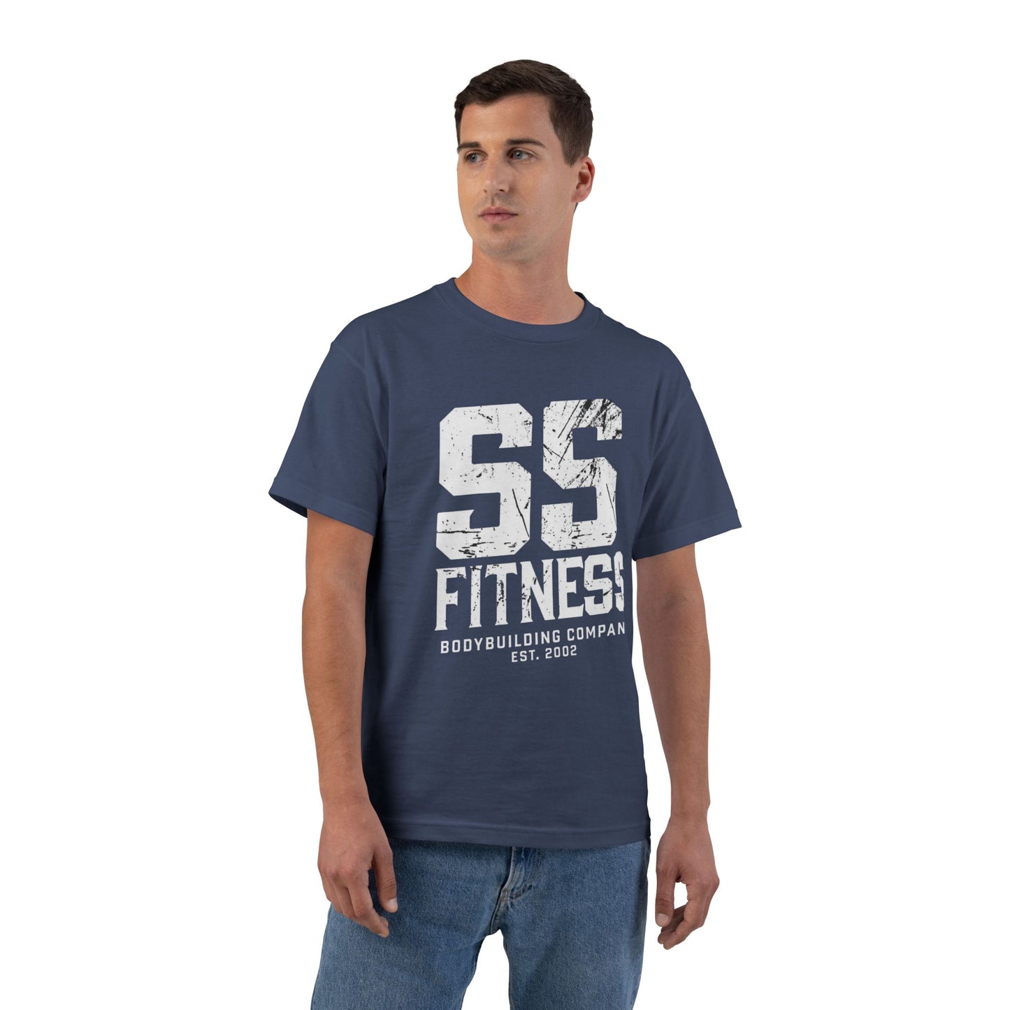SS Fitness Oversized Boxy Tee — Gym Workout Tee with 'SS Fitness' Sports Graphic