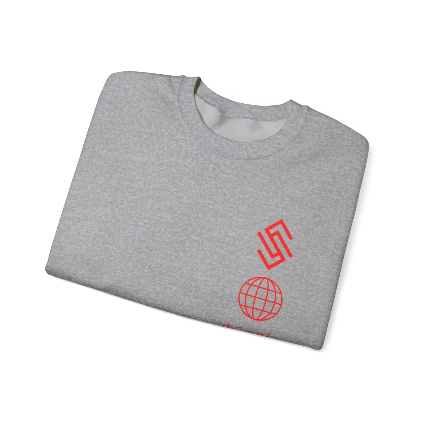 Fitness Crewneck Sweatshirt — 'TEAM GEAR' Red Print
