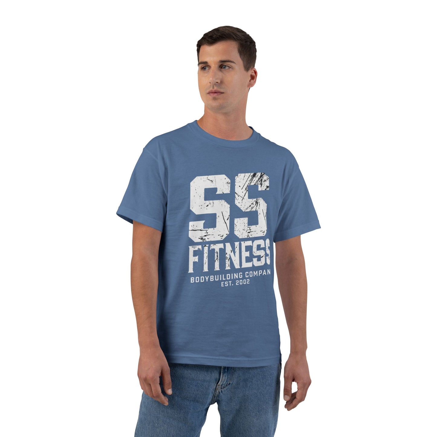 SS Fitness Oversized Boxy Tee — Gym Workout Tee with 'SS Fitness' Sports Graphic