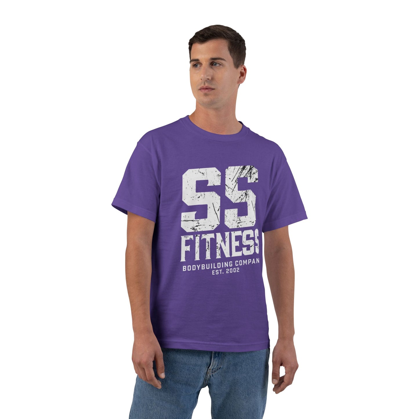 SS Fitness Oversized Boxy Tee — Gym Workout Tee with 'SS Fitness' Sports Graphic
