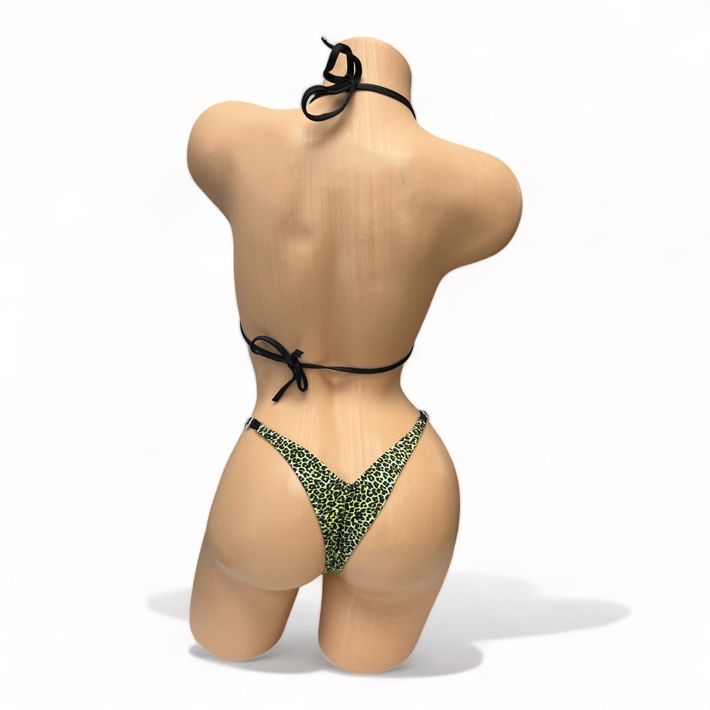 Neon Yellow Cheetah Print Practice Posing Suit