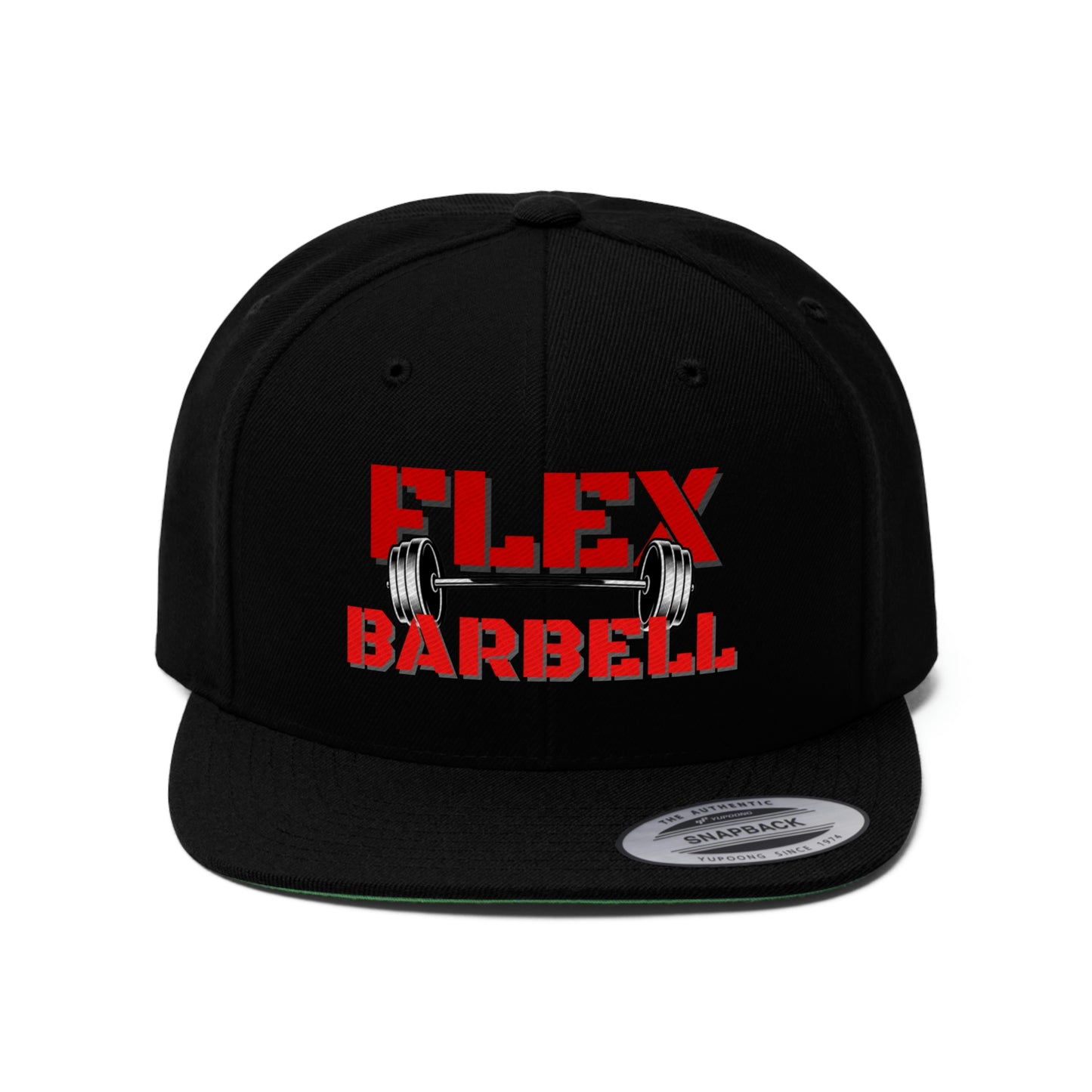 Flex Barbell Flat Bill, Snap Back Hat
