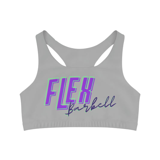 Retro Flex Barbell Seamless Sports Bra