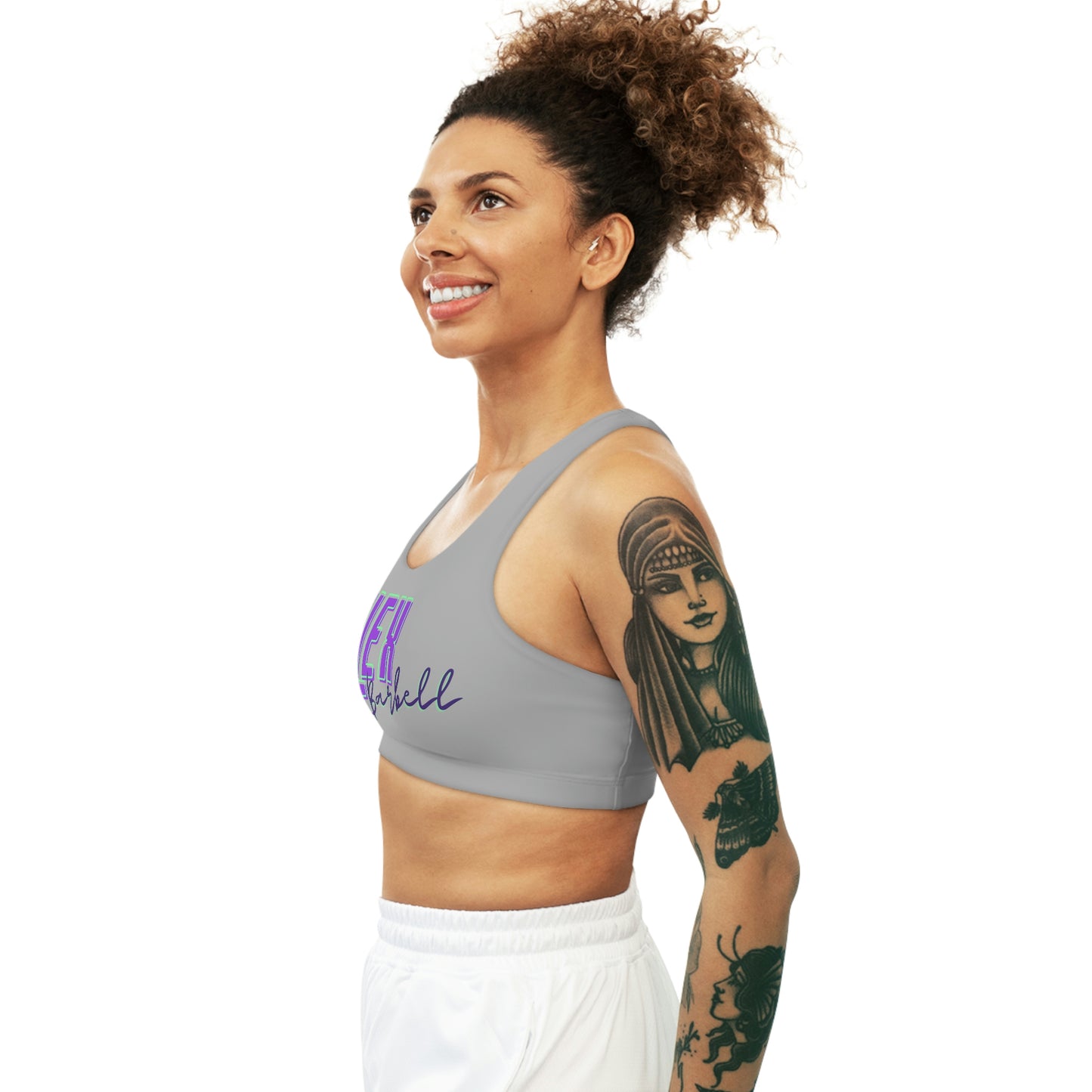 Retro Flex Barbell Seamless Sports Bra